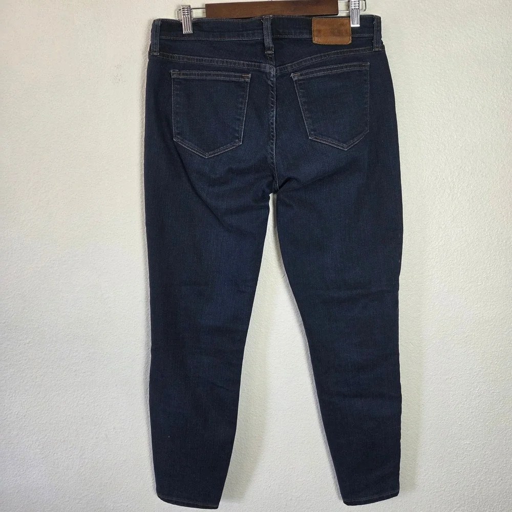 J Crew‎ Toothpick Skinny Jeans Mid Rise Stretch Denim Dark Wash Women